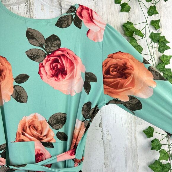 Paisley Raye rósese Wrap Dress size 1X - Picture 10 of 12